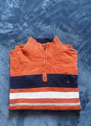 Pull camionneur tommy Hilfiger à rayures oranges marine taille L, marque: Tommy Hilfiger, état: Très bon état, taille: L, 20,00 €, 21,70 € Protection acheteurs incluse