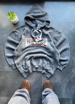 Pull avec capuche Wiscons vintage 90s - couleur gris foncé - taille L 💫, marca: Vintage Dressing, estado: Muy bueno, tamaño: L, 10,00 €, 11,20 € Protección al comprador Pro incluida