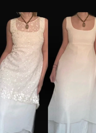 italian vintage white lace dress, merk: Vintage Dressing, staat: Heel goed, maat: XL / 42 / 14, € 160,00, € 168,70 inclusief Kopersbescherming