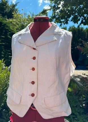 Très jolie veste sans manche en lin, marque: Made In Italy, état: Très bon état, taille: XL / 42 / 14, 10,00 €, 11,20 € Protection acheteurs incluse