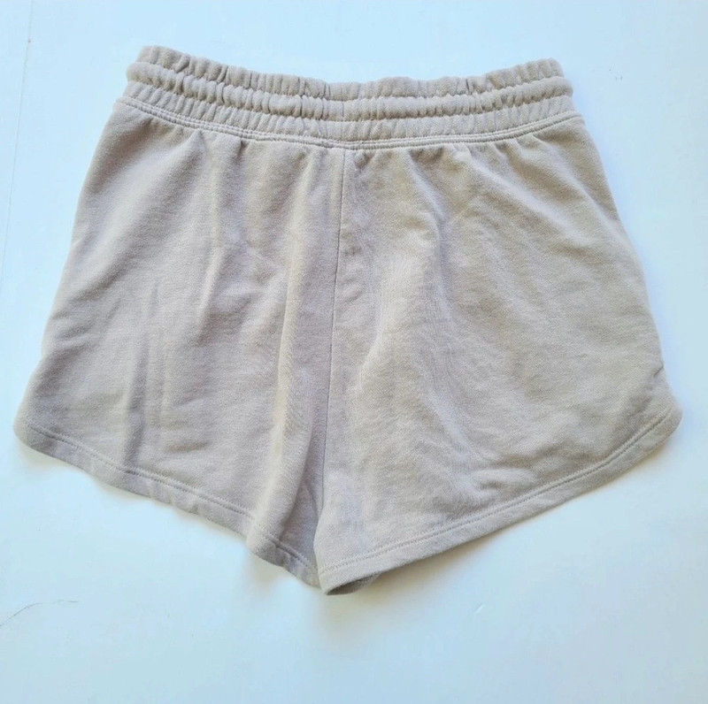 H&M Divided Cream Tan Drawstring Sweat Shorts Women's Size XS 2