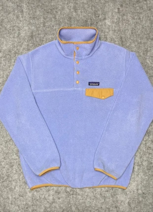 Polaire Patagonia Synchilla bleu/orange logo brodé sur le torse - M, marca: Patagonia, estado: Muito bom, tamanho: M, €70.00, €74.20 inclui Proteção do Comprador