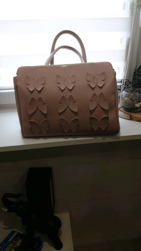 Sac a shop main vieux rose