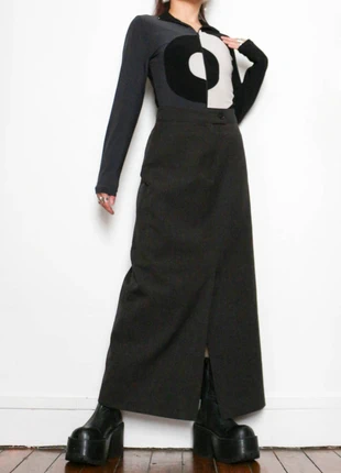 Dark gray maxi skirt | Jupe longue, marque: Jennyfer, état: Très bon état, taille: XS / 34 / 6, 13,00 €, 14,35 € Protection acheteurs (Pro) incluse