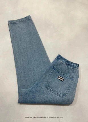 Jean Obey Extra large Skate Pant Baggy bleu clair Taille XS #737, merk: Obey, staat: Heel goed, maat: XS / 34 / 6, € 47,00, € 50,05 inclusief Kopersbescherming
