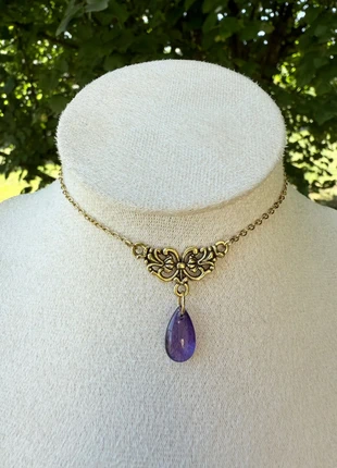 necklace choker golden purple 💜, merk: lux gothic, staat: Heel goed, € 19,00, € 20,65 inclusief Kopersbescherming Pro