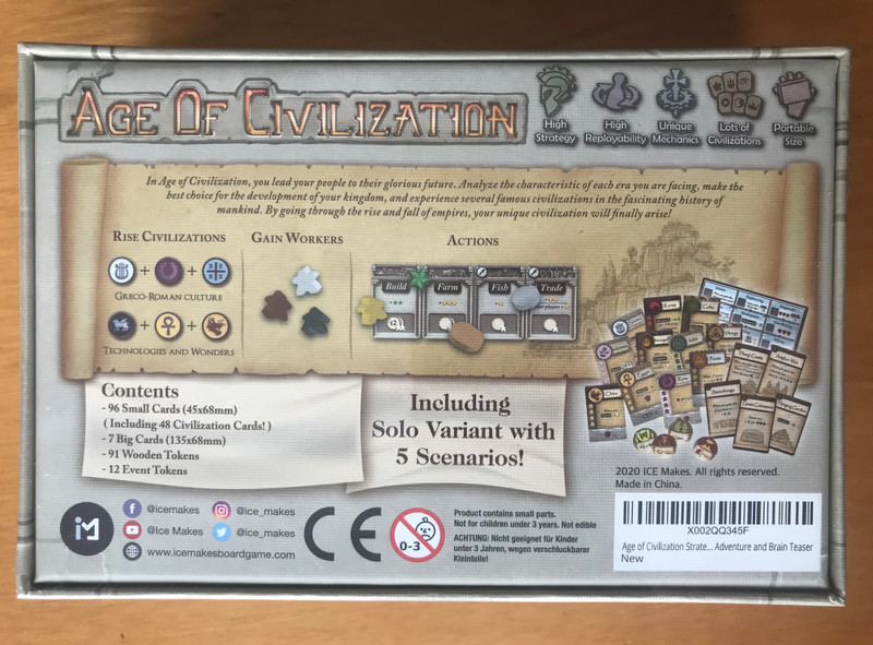 Age of Civilization - Ice Makes - Gioco da Tavolo - Board Game - Nuovo Sigillato - New Sealed 2