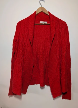 Classic Cable Knit cardigan Cozy Winter red Soft and Comfortable Feel loft size m, brand: LOFT, condition: Very good, size: M / UK 12-14, £8.00, £9.10 includes Buyer Protection Pro
