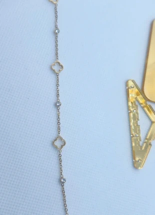 🪻Bracelet trèfles et zircon acier inoxydable🪻, marca: rosasbijoux, estado: Muito bom, €12.90, €14.25 inclui Proteção do Comprador Pro