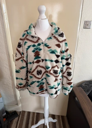 Cosy Aztec Print Half Zip Fleece, brand: Papaya, condition: Very good, size: S / 8, £9.99, £11.19 includes Buyer Protection
