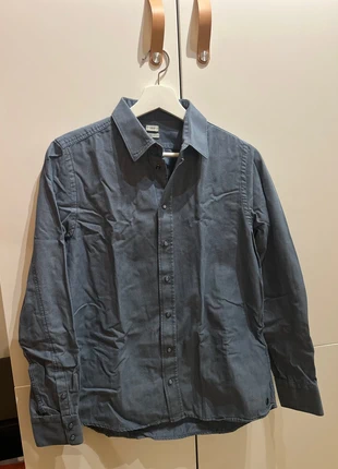 Blauw denim look blouse DNN maat M, merk: DnN, staat: Nieuw zonder prijskaartje, maat: M / 38 / 10, € 10,00, € 11,20 inclusief Kopersbescherming