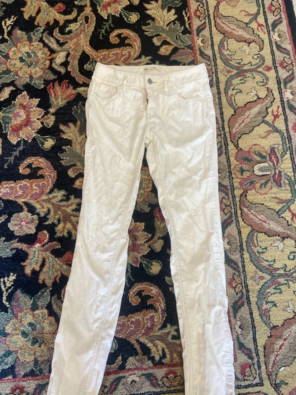 Creme Corduroy Jeans 1