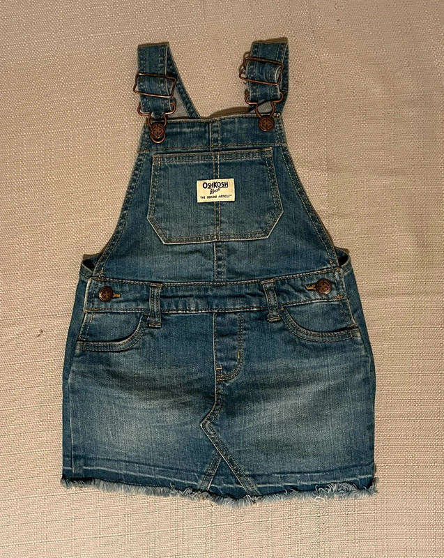 Osh Kosh Blue Denim Dress Jumper Size 18 Months 1