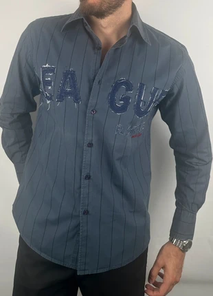 💎 Chemise à Rayures Bleue River Stone Y2K taille M - Logo Brodé - 100% Coton 💎, marque: River Stone, état: Très bon état, taille: M, 19,90 €, 21,60 € Protection acheteurs (Pro) incluse