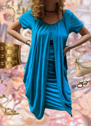 Abito azzurro y2k10, staat: Nieuw zonder prijskaartje, maat: M / 38 / 10, € 7,50, € 8,58 inclusief Kopersbescherming