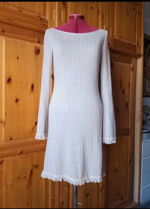 Robe maille crème et beige manches longues franges tulle 38, brand: Victoria Estepa, condition: Very good, size: M / 38 / 10, €9.00, €10.15 includes Buyer Protection