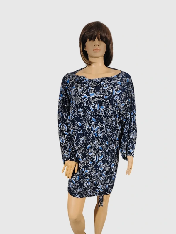 Robe Mini Bleue, Taille Unique - Imprimé Floral Bohème !