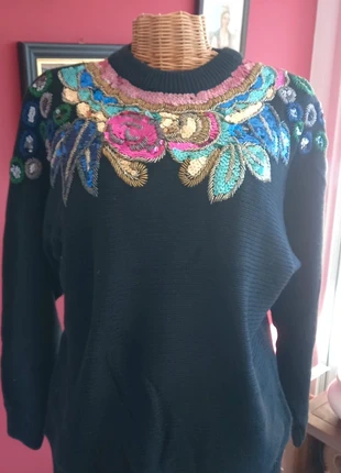 Pull vintage style années 80', marque: Vintage, état: Très bon état, taille: M / 38 / 10, 85,00 €, 89,95 € Protection acheteurs incluse