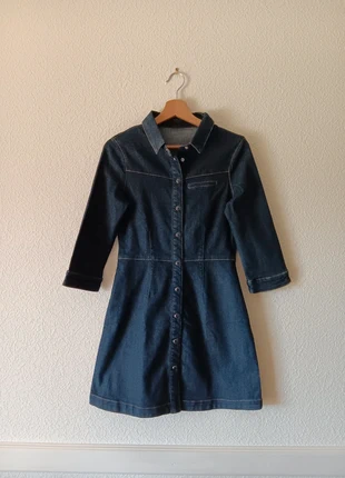 Robe en jean brut évasée NEUVE, staat: Nieuw zonder prijskaartje, maat: S / 36 / 8, € 10,00, € 11,20 inclusief Kopersbescherming