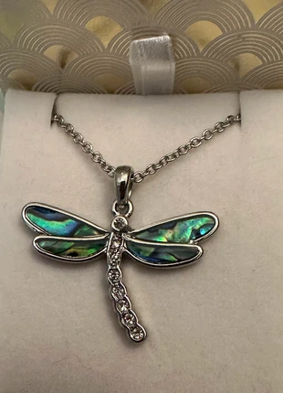 Pāua Shell Dragonfly Necklace, brand: unknown, condition: Very good, £6.99, £8.04 includes Buyer Protection