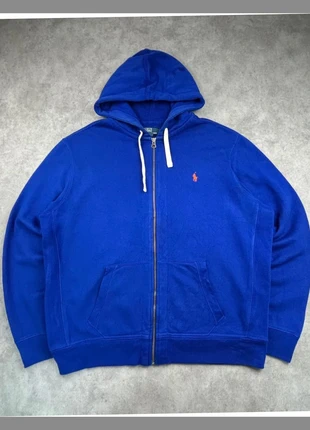 Pull / veste zippée à capuche Ralph Lauren bleu électrique logo brodé orange - taille XXL, marca: Ralph Lauren, estado: Muy bueno, tamaño: XXL, 74,90 €, 79,35 € Protección al comprador Pro incluida