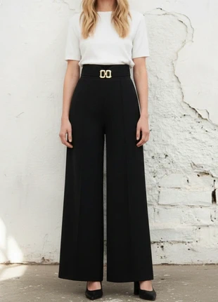 Pantalon taille haute noir chique large taille M/38 style vintage Y2K, brand: Studio d'orsey, condizioni: Ottime, taglia: M / IT 42 / EU 38, €34.90, €37.35 include la Protezione acquisti
