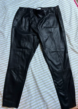 Topshop Petite Black Faux Leather Trousers- Size 16, brand: Topshop, condition: Good, size: XXL / 44 / 16, €5.00, €5.95 includes Buyer Protection