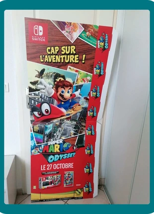 Pub Mario /Pokémon recto verso en carton 160x65cm =15€, merk: Nintendo, staat: Nieuw zonder prijskaartje, € 15,00, € 16,45 inclusief Kopersbescherming Pro