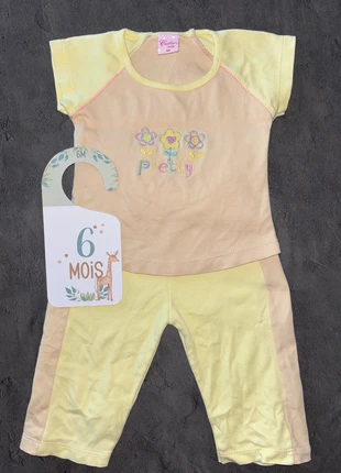 Pyjama deux pièces fille jaune Cuties Baby / 6 mois / Bon état, état: Bon état, taille: 6-9 mois / 68 cm, 1,00 €, 1,75 € Protection acheteurs incluse