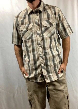 Chemise Dickies Beige et Grise à carreaux  manches courtes taille L, brand: Dickies, condizioni: Discrete, taglia: L, €11.99, €13.29 include la Protezione acquisti Pro