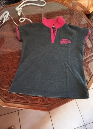 Polo femme Lonsdale gris& rose fuchsia, brand: Lonsdale, condition: Very good, size: XL / 42 / 14, €3.50, €4.38 includes Buyer Protection