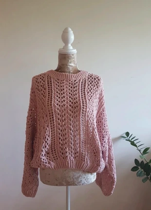Gros pull en maille rose poudré, marque: Jennyfer, état: Très bon état, taille: L / 40 / 12, 4,00 €, 4,90 € Protection acheteurs incluse