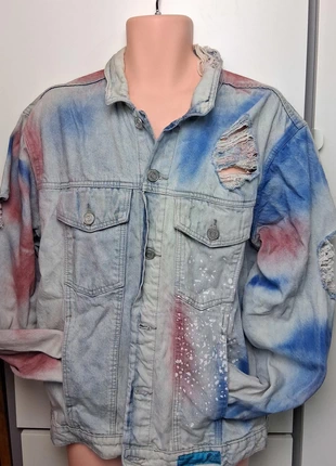 Boohoo men's denim jacket in size L, brand: NO LABEL, condition: Good, size: L, £10.00, £11.20 includes Buyer Protection