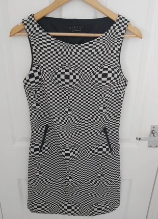 Misaky mod style dress, monochrome black and white pattern, brand: Vintage Dressing, condition: Good, size: M / 10, £20.00, £21.70 includes Buyer Protection