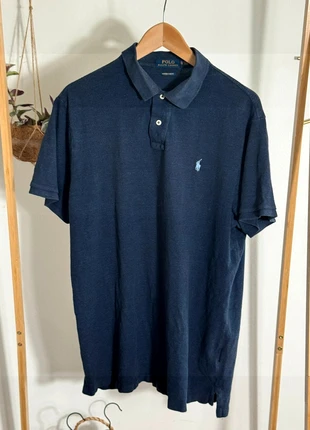 Polo by Ralph Lauren Custom Slim Fit bleu marine Logo brodé en bleu clair 100% coton Taille XL, brand: Polo Ralph Lauren, condizioni: Buone, taglia: XL, €9.90, €11.10 include la Protezione acquisti Pro