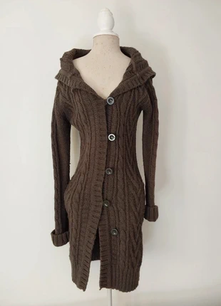 Gilet long à capuche, kaki, bien chaud, brand: Active Wear, condition: Very good, size: M / 38 / 10, €10.00, €11.20 includes Buyer Protection