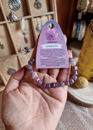 Pulsera lepidolita, marque: Como, état: Neuf sans étiquette, 16,90 €, 18,45 € Protection acheteurs incluse