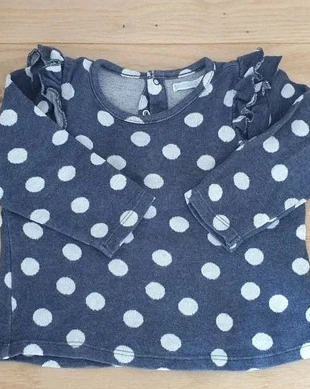 Pull bleu à pois blancs, Bout'chou, 18mois , marke: Bout'chou, zustand: Gut, größe: 12-18 Monate / 80, 2,00 €, 2,80 € inklusive Vinted-Käuferschutz