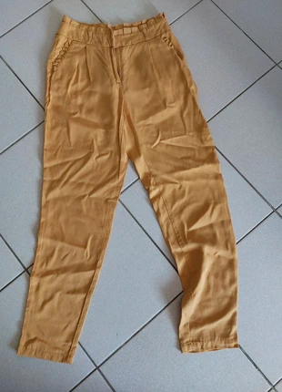Pantalon été femme moutarde, brand: Promod, condition: New without tags, size: S / 36 / 8, €3.00, €3.85 includes Buyer Protection
