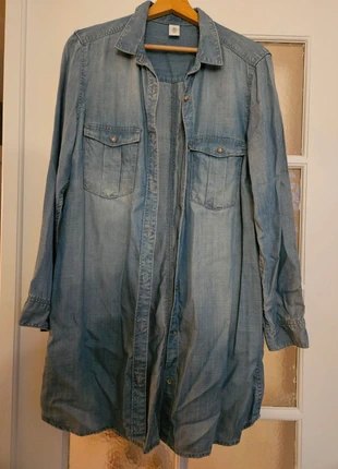 Tunique chemise longue en jean H&M 42, marque: H&M, état: Très bon état, taille: XL / 42 / 14, 6,00 €, 7,00 € Protection acheteurs incluse