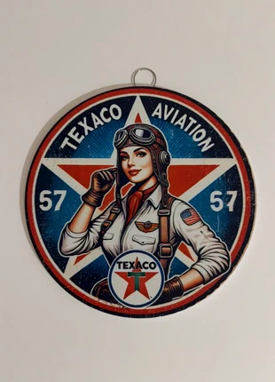 Texaco metal homedecor plaque, merk: TEXACO, staat: Nieuw met prijskaartje, € 3,99, € 4,89 inclusief Kopersbescherming