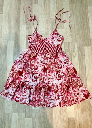 Pink floral summer dress, marca: Local, estado: Muito bom, tamanho: S / 36 / 8, €5.00, €5.95 inclui Proteção do Comprador