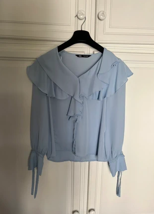 Blouse bleu ciel zara, brand: Zara, condition: Very good, size: S / 36 / 8, €10.00, €11.20 includes Buyer Protection
