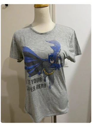 Tee shirt Batman col rond crewneck manches courtes imprimé gris Taille S, brand: Undiz, condition: Good, size: S, €2.00, €2.80 includes Buyer Protection