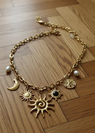 Collier doré soleil et lune – style astral bohème chic, marca: Soleil, estado: Muito bom, €19.70, €21.39 inclui Proteção do Comprador Pro