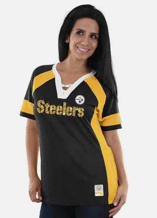 New NFL Pittsburgh Steelers Jersey Shirt Black Yellow, brand: NFL, condizioni: Nuovo con cartellino, taglia: XL / IT 46 / EU 42, €17.00, €18.55 include la Protezione acquisti