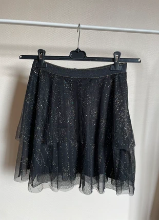 Jupe à volants et paillettes, marque: Esprit, état: Très bon état, taille: L / 40 / 12, 2,50 €, 3,33 € Protection acheteurs incluse