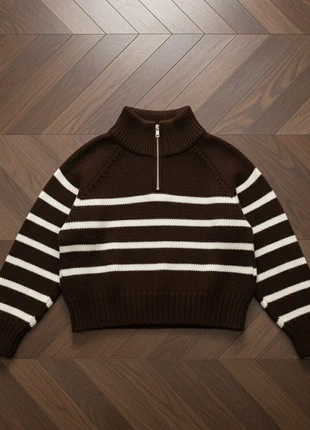 Pull zippé à rayures, marke: Mareno Knitworks, zustand: Sehr gut, größe: M / 38 / 10, 40,00 €, 42,70 € inklusive Vinted-Käuferschutz