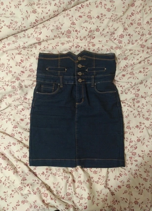 Jupe en jean taille haute, marca: Top Vintage, estado: Muy bueno, tamaño: S / 36 / 8, 18,00 €, 19,60 € Protección al comprador incluida