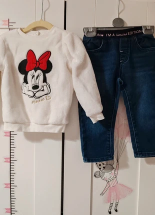Set brums e ovs Minnie felpa di pile con jeans 18 mesi, marke: OVS, zustand: Sehr gut, größe: 18–24 Monate / 86, 7,50 €, 8,58 € inklusive Vinted-Käuferschutz
